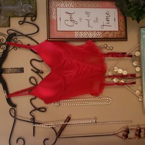 Mayela Red Lingerie Top Size XL